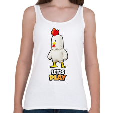 PRINTFASHION Stumble Guys - Chicken - Női atléta - Fehér női trikó