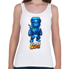 PRINTFASHION Stumble guys - Dynamitron - Női atléta - Fehér női trikó