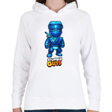 PRINTFASHION Stumble guys - Dynamitron - Női kapucnis pulóver - Fehér női pulóver, kardigán