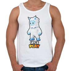 PRINTFASHION Stumble Guys - Frost Yeti - Férfi atléta - Fehér