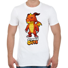 PRINTFASHION Stumble Guys - Inferno Dragon - Férfi póló - Fehér