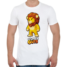 PRINTFASHION Stumble Guys - Leonidas - Férfi póló - Fehér