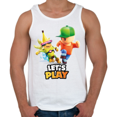 PRINTFASHION Stumble Guys - Let's play - Férfi atléta - Fehér