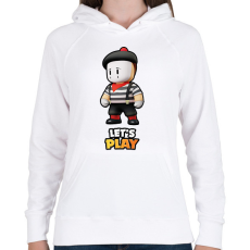 PRINTFASHION Stumble Guys - Mime Rowan - Női kapucnis pulóver - Fehér