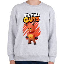 PRINTFASHION Stumble guys Red Demon - Gyerek pulóver - Sport szürke gyerek pulóver, kardigán