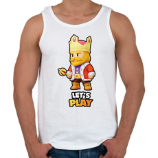 PRINTFASHION Stumble Guys - Stumble King - Férfi atléta - Fehér