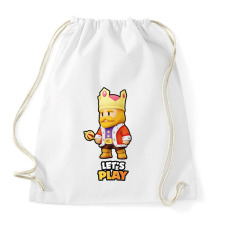 PRINTFASHION Stumble Guys - Stumble King - Sportzsák, Tornazsák - Fehér tornazsák