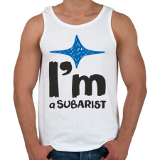 PRINTFASHION Subarist - Férfi atléta - Fehér atléta, trikó