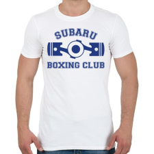 PRINTFASHION Subaru Boxing Club - Férfi póló - Fehér férfi póló