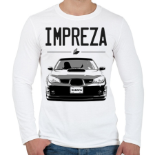 PRINTFASHION Subaru Impreza - Férfi hosszú ujjú póló - Fehér férfi póló
