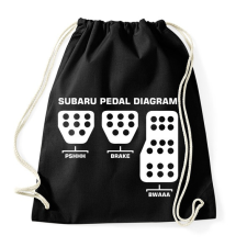 PRINTFASHION Subaru pedál - Sportzsák, Tornazsák - Fekete tornazsák