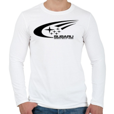 PRINTFASHION Subaru Rally Team - Férfi hosszú ujjú póló - Fehér férfi póló