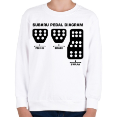 PRINTFASHION Subaru vezetés - Gyerek pulóver - Fehér