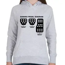 PRINTFASHION Subaru vezetés - Női kapucnis pulóver - Sport szürke női pulóver, kardigán