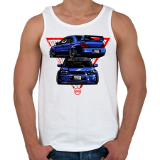 PRINTFASHION Subaru WRX STI - Férfi atléta - Fehér atléta, trikó