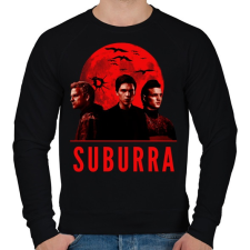PRINTFASHION Suburra - Férfi pulóver - Fekete férfi pulóver, kardigán