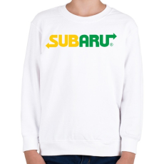 PRINTFASHION Subway Subaru - Gyerek pulóver - Fehér