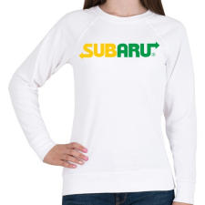 PRINTFASHION Subway Subaru - Női pulóver - Fehér női pulóver, kardigán