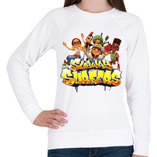 PRINTFASHION Subway surfers - Női pulóver - Fehér női pulóver, kardigán