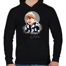 PRINTFASHION suga - Férfi kapucnis pulóver - Fekete férfi pulóver, kardigán