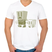 PRINTFASHION Sugar daddy - Férfi V-nyakú póló - Fehér férfi póló