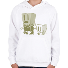 PRINTFASHION Sugar daddy - Gyerek kapucnis pulóver - Fehér