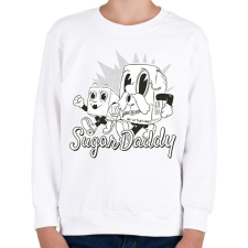 PRINTFASHION Sugar Daddy - Gyerek pulóver - Fehér gyerek pulóver, kardigán