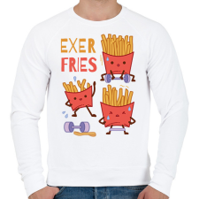 PRINTFASHION Sültkrumpli edzés - Férfi pulóver - Fehér férfi pulóver, kardigán