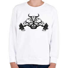 PRINTFASHION Súlyemelés - Gyerek pulóver - Fehér