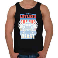 PRINTFASHION Súlyzós edzés  - Férfi atléta - Fekete