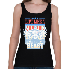 PRINTFASHION Súlyzós edzés  - Női atléta - Fekete