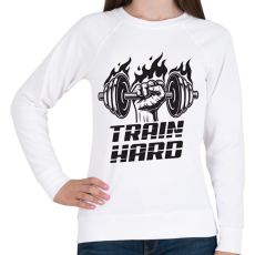 PRINTFASHION Súlyzós edzés  - Női pulóver - Fehér