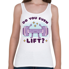 PRINTFASHION Súlyzózás - Női atléta - Fehér női trikó