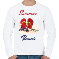 PRINTFASHION summer beach - Férfi pulóver - Fehér férfi pulóver, kardigán