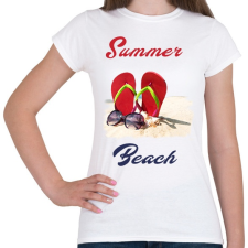 PRINTFASHION summer beach - Női póló - Fehér női póló