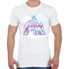 PRINTFASHION Summer - Férfi póló - Fehér férfi póló