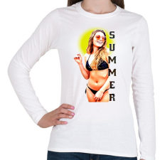 PRINTFASHION summer-girl - Női hosszú ujjú póló - Fehér női póló