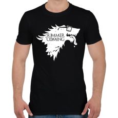 PRINTFASHION Summer is Coming white - Férfi póló - Fekete