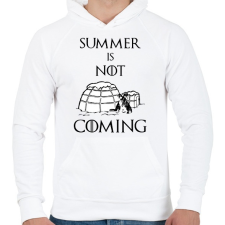 PRINTFASHION summer is not coming - Férfi kapucnis pulóver - Fehér férfi pulóver, kardigán