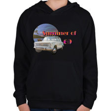 PRINTFASHION Summer of 69 - Gyerek kapucnis pulóver - Fekete gyerek pulóver, kardigán