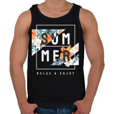 PRINTFASHION Summer relax - Férfi atléta - Fekete atléta, trikó