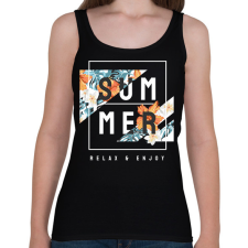 PRINTFASHION Summer relax - Női atléta - Fekete női trikó