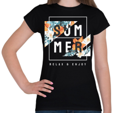 PRINTFASHION Summer relax - Női póló - Fekete női póló