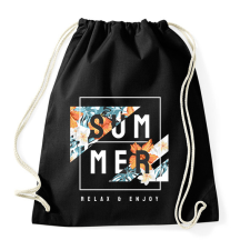 PRINTFASHION Summer relax - Sportzsák, Tornazsák - Fekete tornazsák