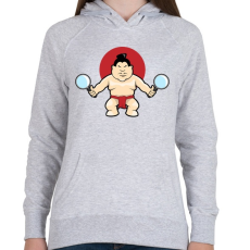 PRINTFASHION Sumo - Női kapucnis pulóver - Sport szürke