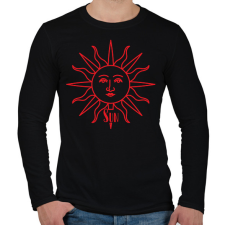 PRINTFASHION Sun-Moon - Női - Férfi hosszú ujjú póló - Fekete férfi póló