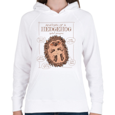 PRINTFASHION Süni anatómia - Női kapucnis pulóver - Fehér női pulóver, kardigán