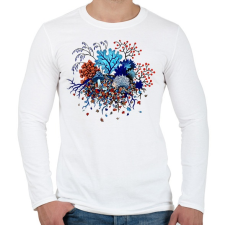 PRINTFASHION Süni az erdőben - Férfi hosszú ujjú póló - Fehér férfi póló