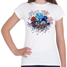 PRINTFASHION Süni az erdőben - Női póló - Fehér női póló