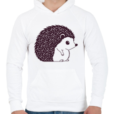 PRINTFASHION Süni - Férfi kapucnis pulóver - Fehér